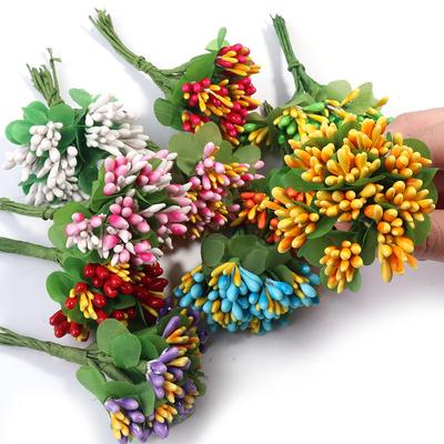 20 Stück Knospen Staubgefäße Familie Garten Handgefertigt Künstlicher Strauß Hochzeit Frohe Weihnachten Dekoration DIY Perlen Basteln Künstliche Blumen