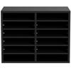 VEVOR Wood Literature Organizer, 12 Compartments, File Sorter with Removable Shelves, Mailboxes Slot for Office Home Classroom Mailrooms Organization