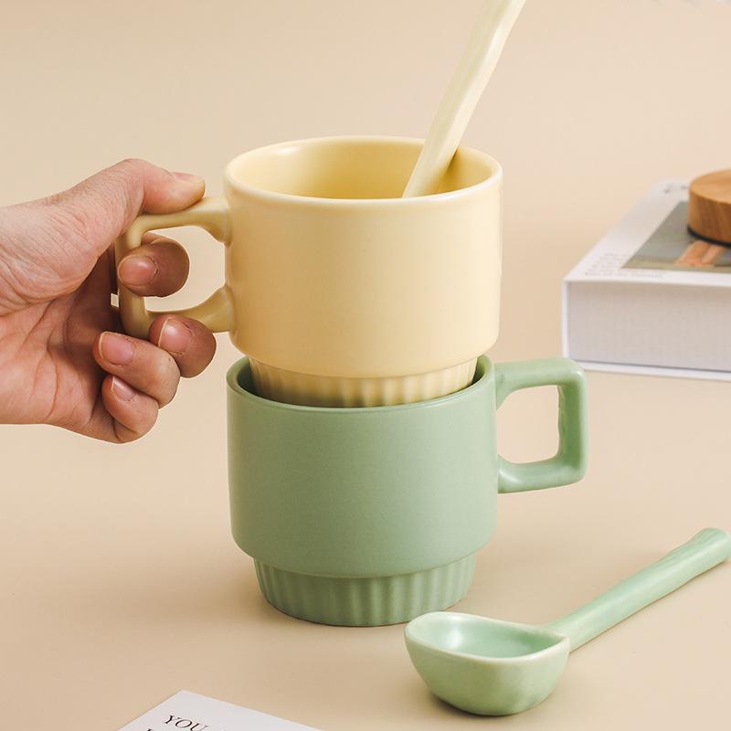 Milk Fufu Mug Korean Ins Style Girl Ceramic Cup High Value Cute Office Breakfast Coffee Cup