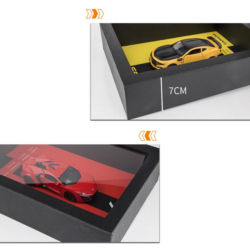1:32 3D Photo Frame Wall Hanging Paintings Alloy Metal Diecast Model Car Home Trendy Decorations Ornament Collectibles Birthday