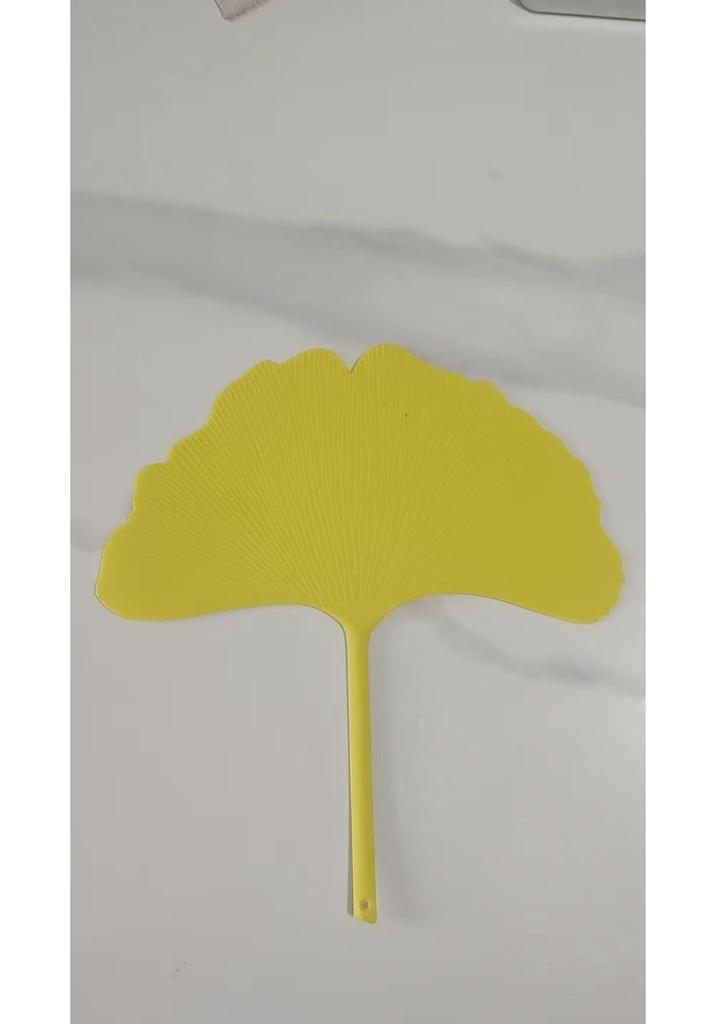 Ginkgo Leaf Shaped Durable Summer Fan: Thick, Cool, and Drop-proof Design.