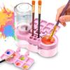 Paint Brush Cleaner Painting Supplies With Drainage And Brush Holder Tool For Acrylic Watercolor Water-Based Painting Brush Pen