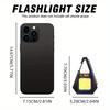 LED COB Keychain Light 200mAh Camping Pocket Lamp IPX4 Waterproof Handheld Emergency Light with Hook for Camping Fishing Walking