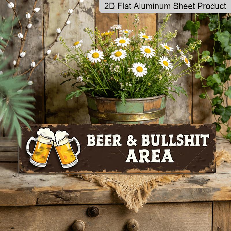 

15.7×3.94inch Metal Sign Measuring 4X16 Inches, Featuring A Rustic Design for A Beer and Humor Aluminum Decorative Sign -Themed Area. This Vintage 40cm x 10cm