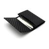 Inden Card Case / Business Card Holder, Deer Leather, Lacquer Craft, Gusseted, No. 2501, Black Base - Black Lacquer, Ring Pattern Small, 7cm X 11cm X