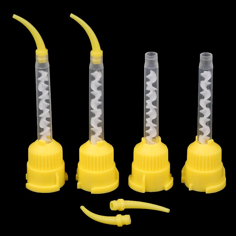 50/100 Pièces Matériaux Dentaires Odontologie Caoutchouc Silicone Tête de Mélange Transfératrice Embouts d'Impression Jetables Embouts de Mélange Tube de Mélange