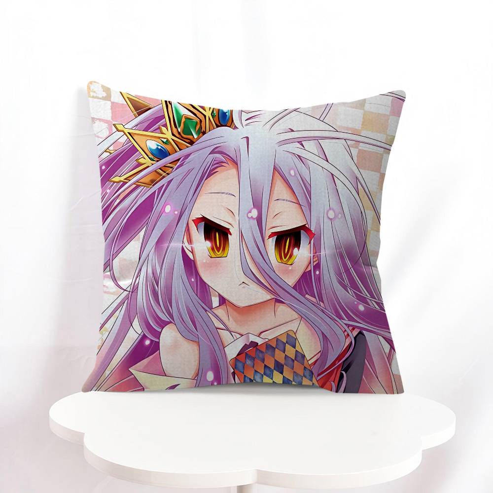NO G-GAME NO LIFE Shiro Pillow Gift Home Office Decoration Pillow Bedroom Sofa Car Cushion CoverPillow Case