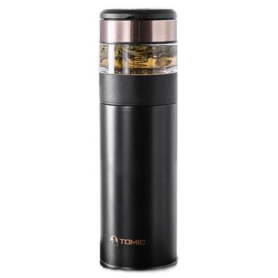 TOMIC 370ML Ceramic-Lined Tea Infuser Insulated Mug
