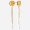 Elegant Hammered Acrylic Pearl Tassel Earrings Earrings