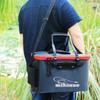 Living Fish Bucket Folding Fishing Bucket Multi-function Live Fish Baits Bucket Live Fish Container for Hiking Camping