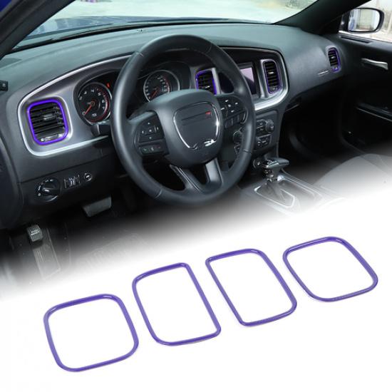 Center Console Air Vent Outlet Cover Trim Frame For Dodge Charger 2011+ Purple