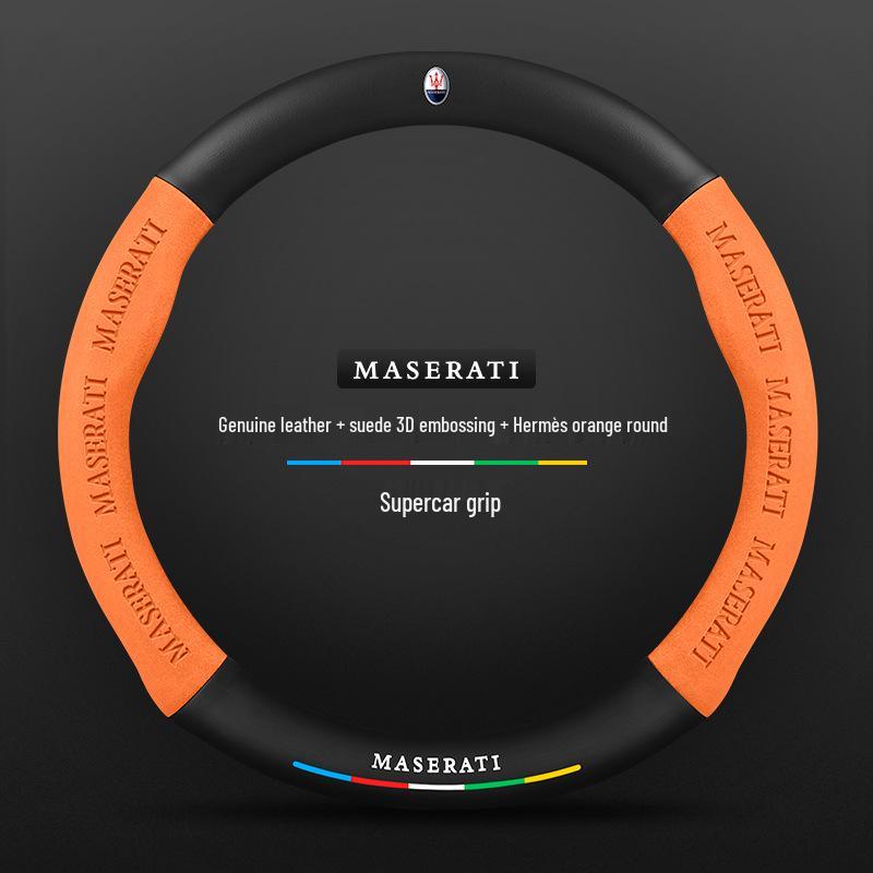 Maserati Presidente Levante Ghibli Leather Steering Wheel Cover