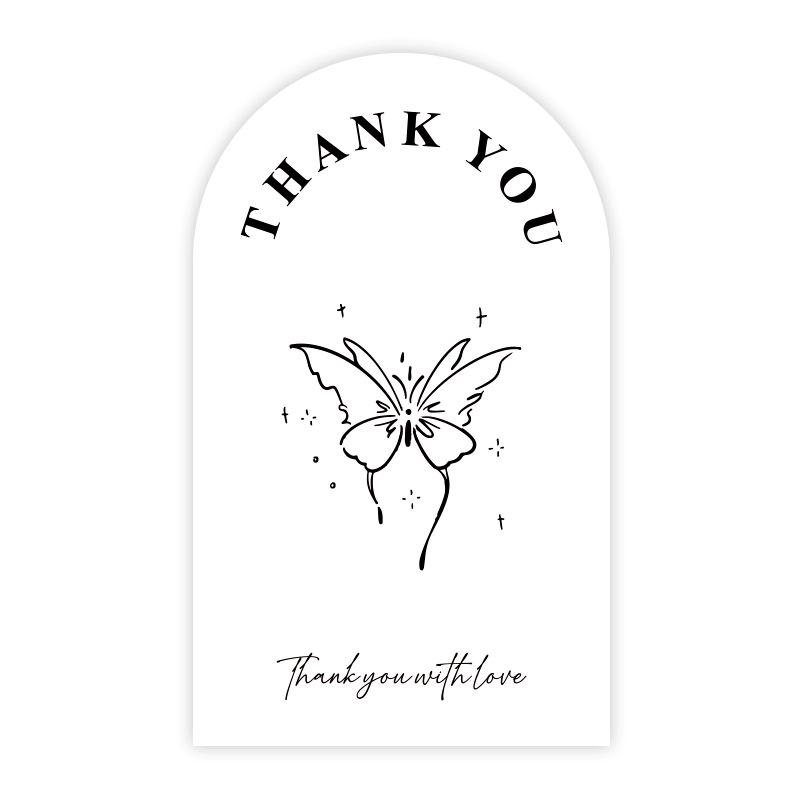 50-pack Airplane-Themed Thank You Box Sealing Stickers for Packaging and Decoration