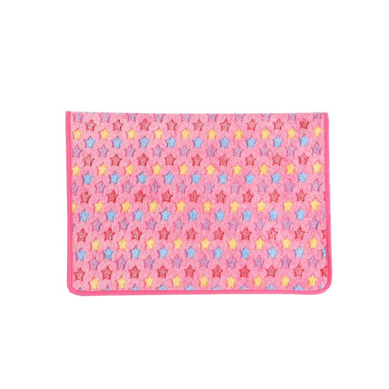 Cozy Coral Fleece Pet Blanket for Dogs and Cats - Warm Autumn & Winter Nest Mat