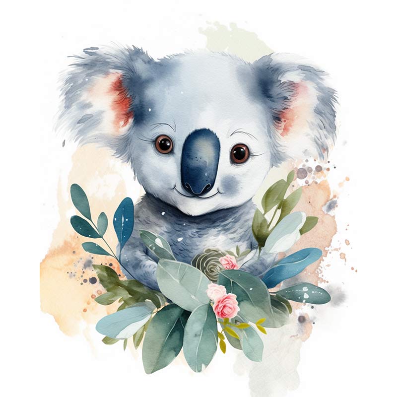 Cute Koala Animal Wall Sticker Baby Kids Room Decoration Mural Self-adhesive Bedroom Home Wallpaper Nursery Decor Transparent Decals M446