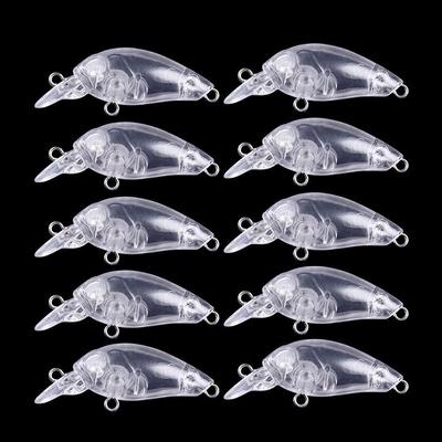 Transparent Long-Distance Slow-Sinking Minnow Lure with Crawling Fat Man Design
