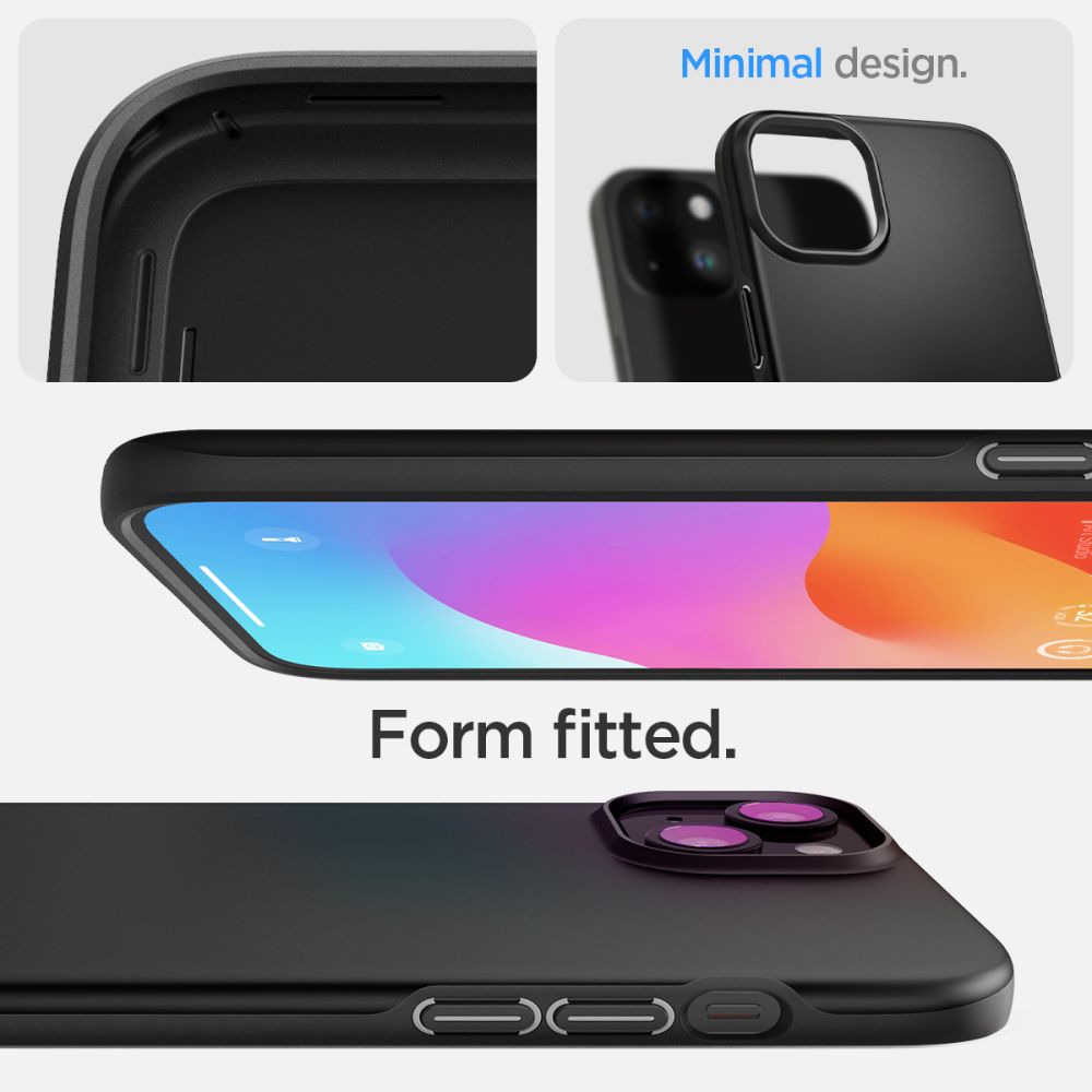 Spigen Thin Fit Iphone 15 Black
