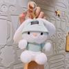 Kawaii Keychain Doll Cartoon Long Eared Rabbit Pendant Rabbit Plush Pendant  Personal Collection