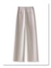 2024 Women's High-Waisted Wool Wide-Leg Pants: Autumn/Winter Slimming Casual Trousers