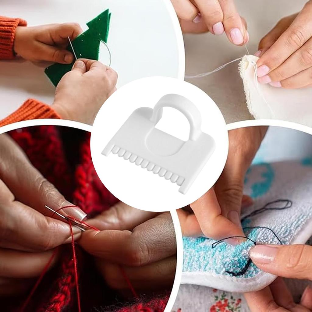 3Pcs/set Sewing Needle Gauge Measuring Tool Multifunctional Finger Ruler Sewing Template For Equal Stitches Finger Protector