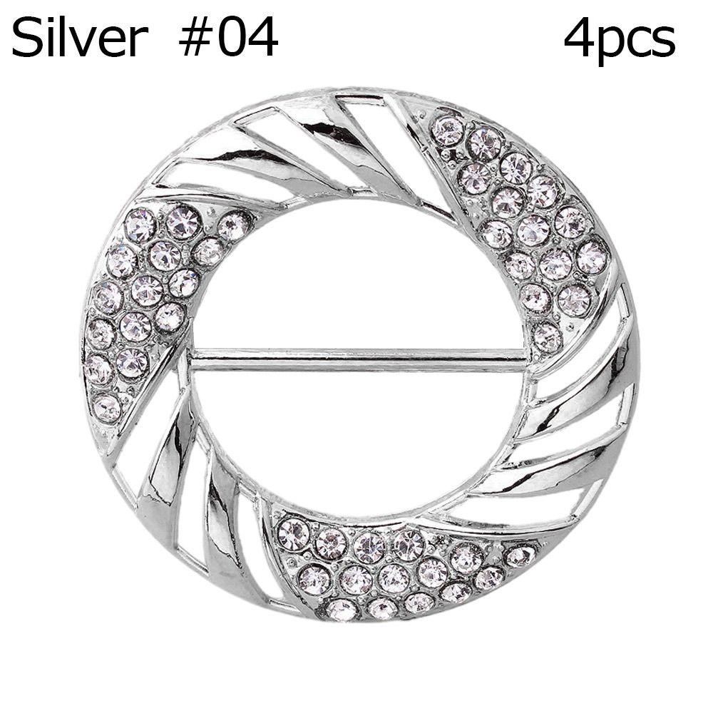 4Pcs Versatile Silk Clasp Clips T-Shirt Clip Waist Buckle Shawl Buckle Scarf Buckle Scarf Ring