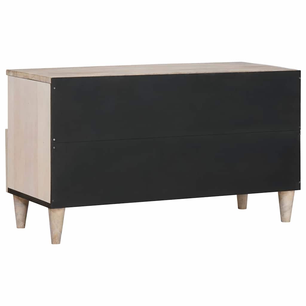 TV Stand Bleached White 80 x 33 x 46 cm Solid Mango Wood