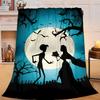 1 Stück Gothic Corpse Beauty In Bloom Flanelldecke Geschenk, Geeignet für Männer und Frauen, Weich, Ideal für Betten und Sofa, Geburtstags- oder Weihnachtsgeschenk