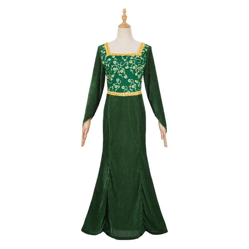 

Костюм Монстра Шрека Платье Принцессы Фионы Зеленое Платье Костюм на Хэллоуин Сценический Костюм XXXL