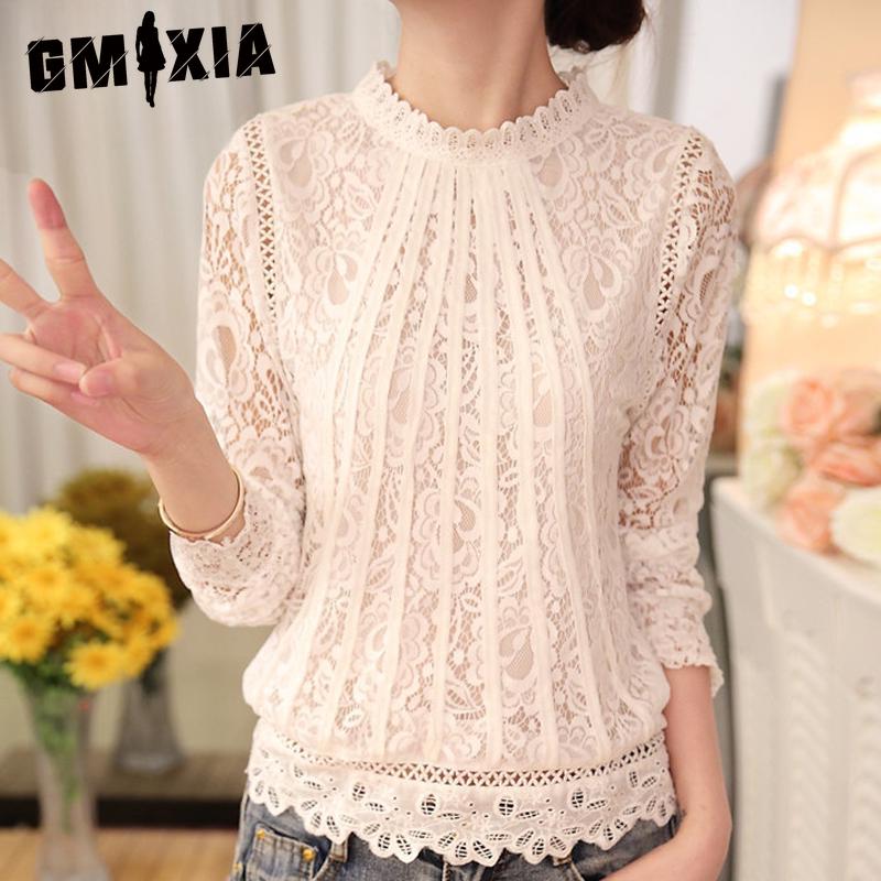 GMXIA Women's Fashion Casual Solid Color Print Long Sleeve Blouses & Shirts
