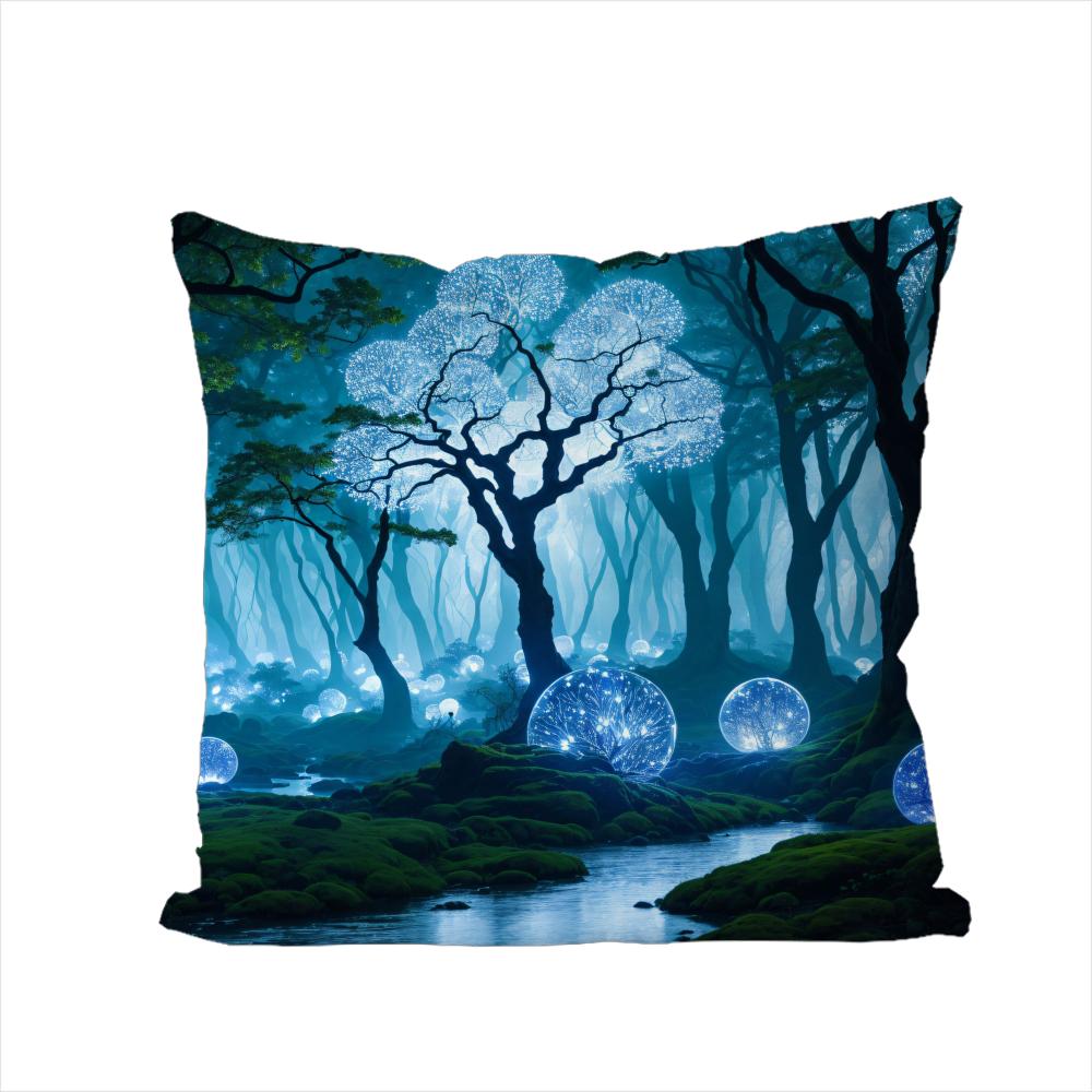 Fantasty Forest Pillow Case For Car Sofa Decorative Home Doublesided Print Plush Square Throw Pillow Cushion Cover
