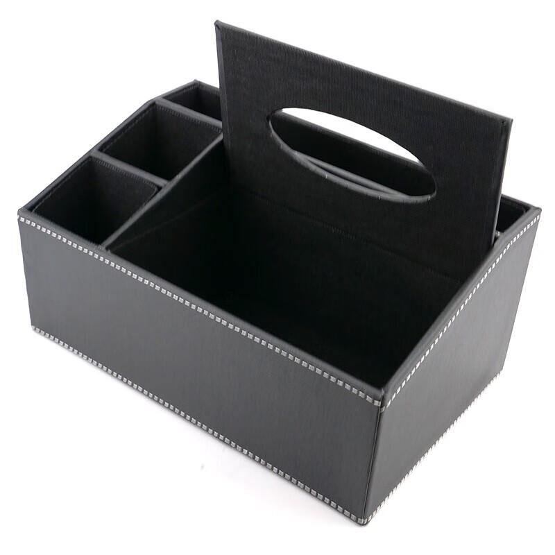 Organizador de Mesa de Couro com Porta-Lenços