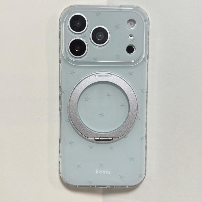 Simple solid color star holder mobile phone case is suitable for Apple 17/16PROMAX small fresh case iPhone15/14.