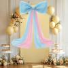 Giant Bow Decoration 39x59 Inch Large Tulle Ribbon Bow Knot for Party Wedding Birthday Wall Door Hanging Ornament Shower Decor & Gift Wrapping