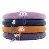 Winter Washable Knitted Toilet Seat Cover - Solid Color Cushion Pad