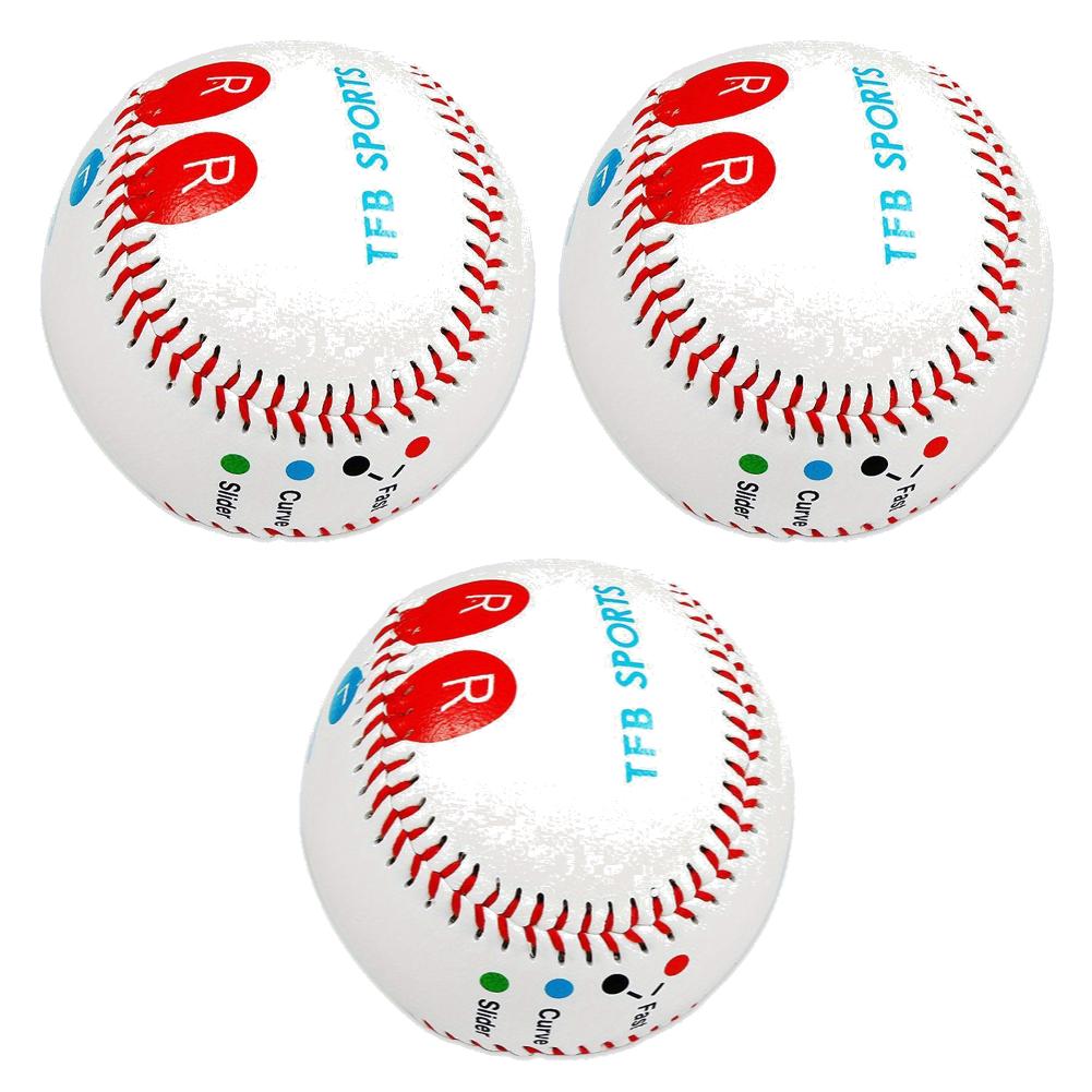 9 inch Standard Baseball Soft/Hard Baseball Softball with Finger Placement Markers Baseball Training Aid for Pitching Practice