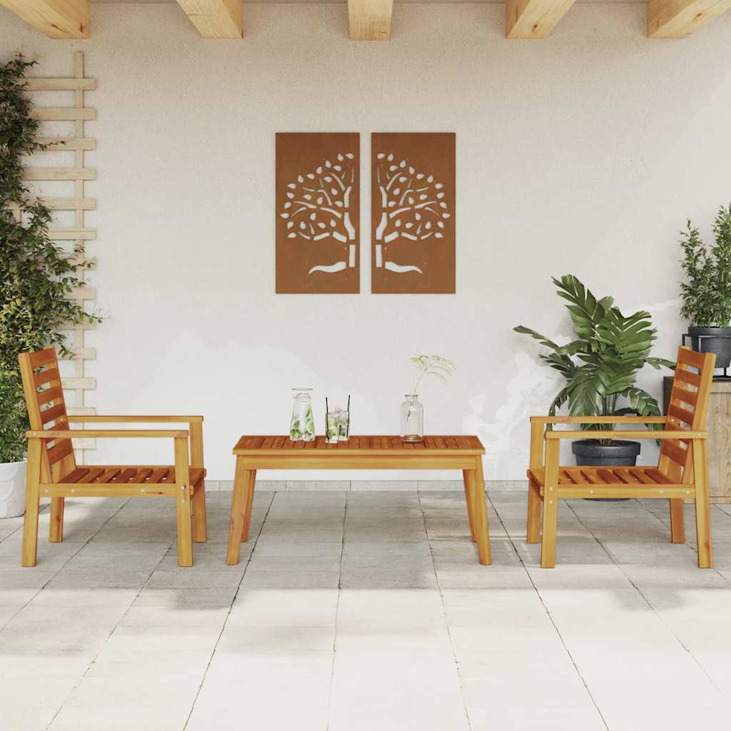 3 Piece Garden Lounge Set Solid Acacia Wood