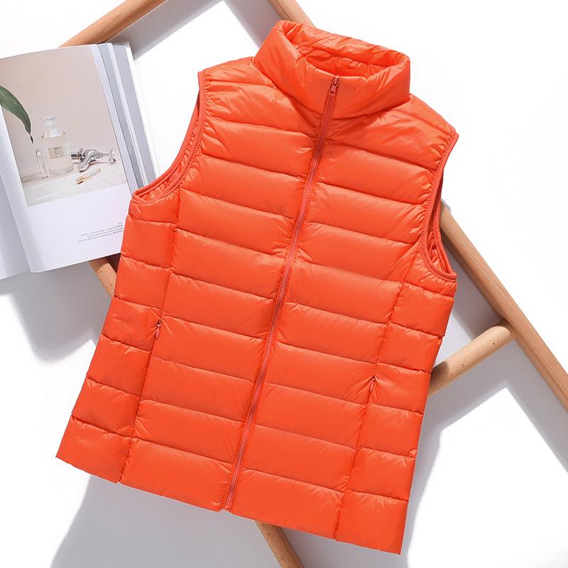 Women Women Ultra Light Down Vests Slim Sleeveless Jacket Portable Girl Lightweight Windproof Waistcoat