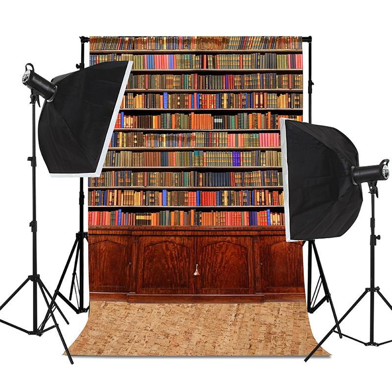 Półka na książki z okazji ukończenia szkoły Motyw ściany z książkami Fotografia Tło Tkanina Zdjęcia artystyczne Zdjęcia z ukończenia studiów Studenckie materiały fotograficzne