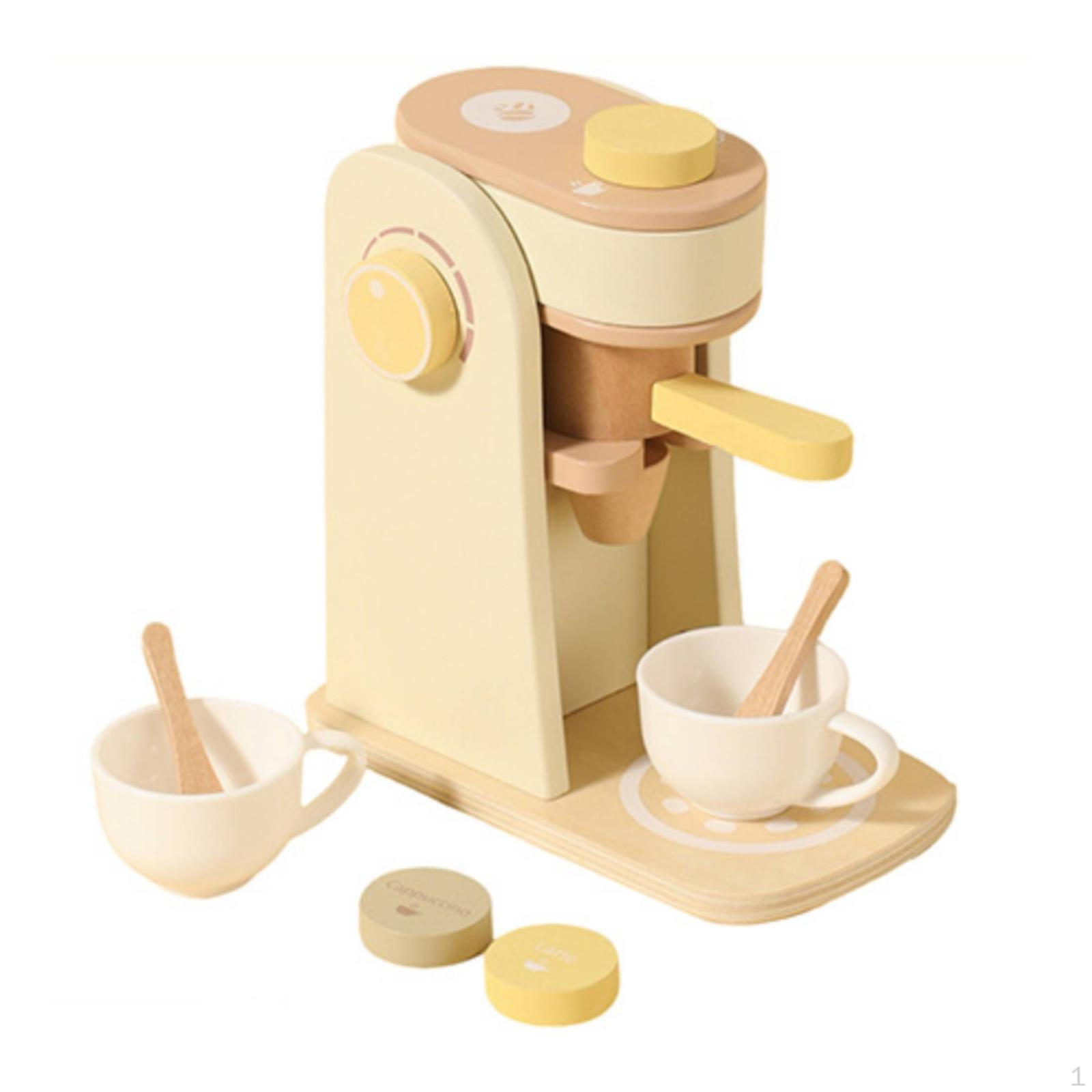 Tabletop Culinary Play Set Pretend Wooden Kitchen Playset Compact Cooking with Utensils for