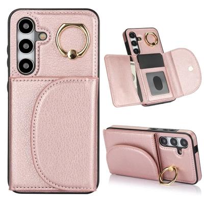 Ringständer Kartenhalter Handyhülle für Samsung Galaxy S21 S23 FE S22 S24 S25 Ultra S26 Plus A36 A15 A55 A35 A16 A56 Lederhülle