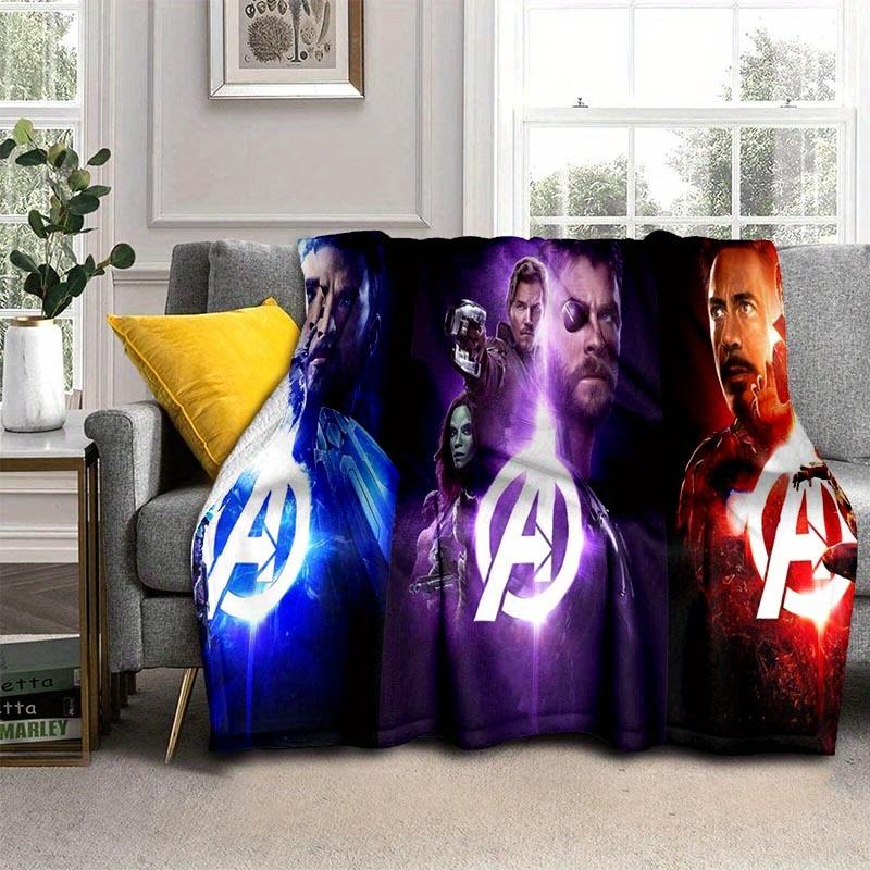 1pc Avengers Printing Blanket - Soft, All-Season Throw for Living Room, Bedroom,Personalized Gift with Adorable Cartoon Design