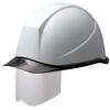 Midori Anzen SC11PCLS RA Work Helmet with PC Clear Visor and Rain Guard, White/Smoke, with KP