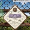 Plano 2D, 1 pieza Decoración de Pared de Flor de Lavanda - Letrero Metálico de Campo de Lavanda Vintage Placa de Aluminio Adecuado para Dormitorio, Jardín, Invernadero - Planta Botánica