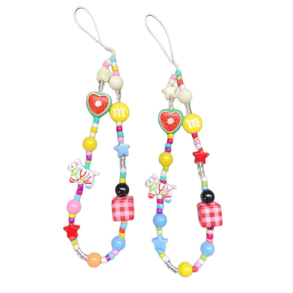 Colorful Zebra Star Phone Charm Lanyard for Kids
