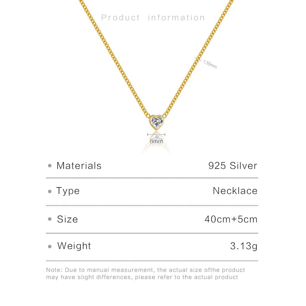 ANDYWEN New 925 Sterling Silver Gold Love Zircon Pendant Necklace Women 2023 Wedding Luxury Fine Jewelry Gift