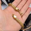 European & American 6MM Stylish Double Layer Dragon Bone Titanium Stainless Steel Women's Bracelet