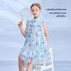 Disney Girls' Floral Flutter Sleeve Summer Dress