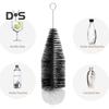 1/2Pcs Soda Bottle Cleaning Brush with Gentle Bristles Easy To Clean Stainless Steel Rod Wine Glasses Dishwasher Cleaning Brush