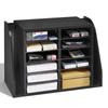 VEVOR Literature Organizer, 12 Compartments Office Mailbox with Side Vertical Storage, Wooden Mailbox Sorter Made of Particle Board