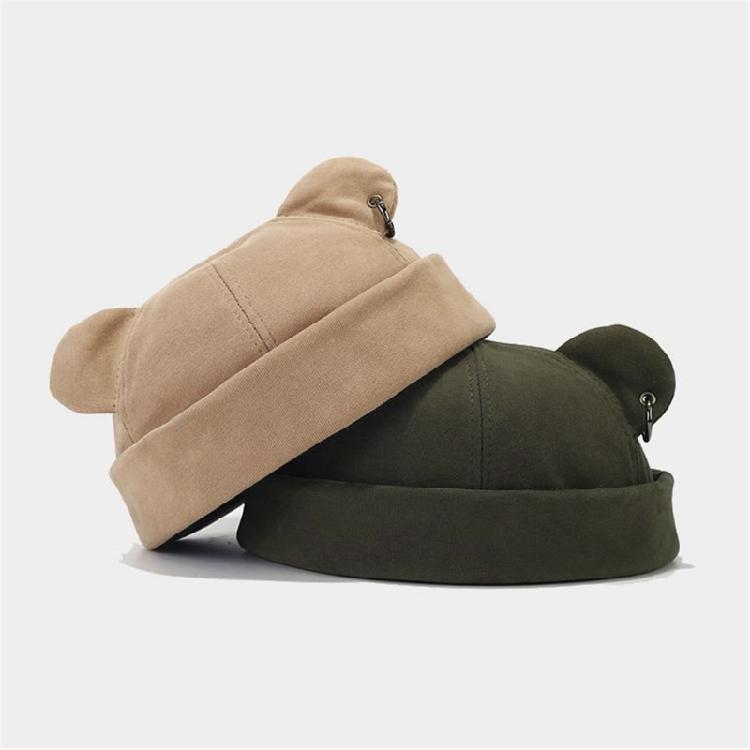 Japanische Bärenohren Mützen Hut für Hiphop-Enthusiasten Nicht verformbar Verdickt Warme Beanie-Mütze für Winter Herbst Erwachsene Unisex